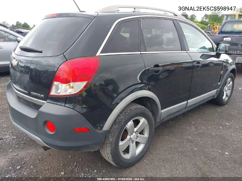 2012 Chevrolet Captiva 2Ls VIN: 3GNAL2EK5CS598947 Lot: 42681993