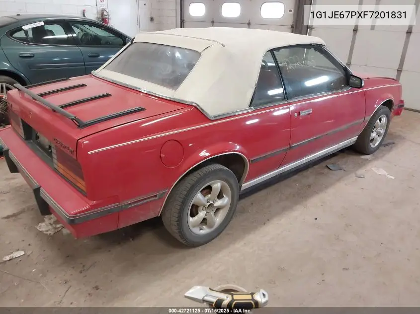 1985 Chevrolet Cavalier Type 10 VIN: 1G1JE67PXF7201831 Lot: 42721125