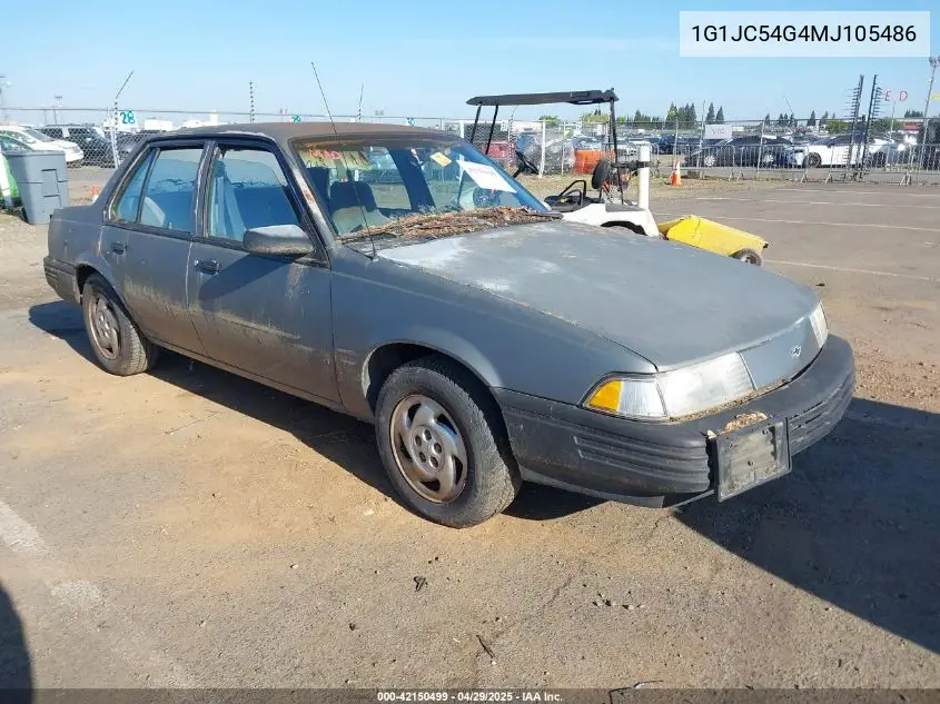1991 Chevrolet Cavalier Vl/Rs VIN: 1G1JC54G4MJ105486 Lot: 42150499