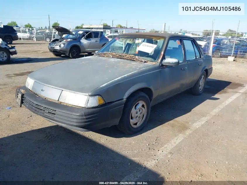 1991 Chevrolet Cavalier Vl/Rs VIN: 1G1JC54G4MJ105486 Lot: 42150499