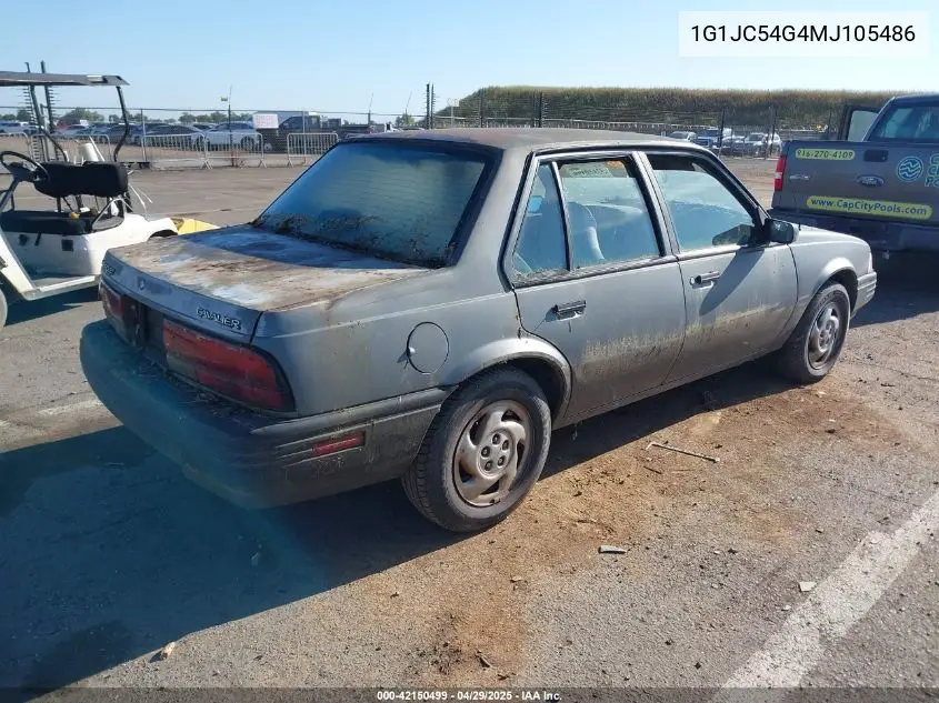 1991 Chevrolet Cavalier Vl/Rs VIN: 1G1JC54G4MJ105486 Lot: 42150499