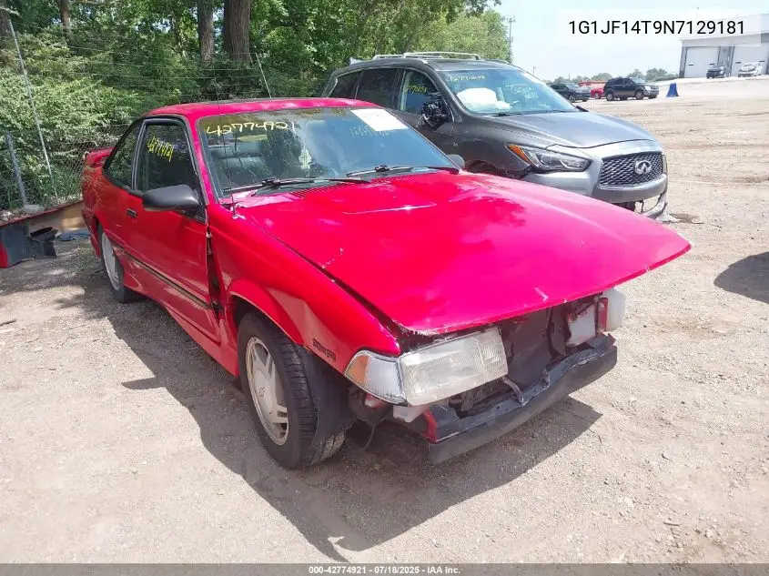 1992 Chevrolet Cavalier Z24 VIN: 1G1JF14T9N7129181 Lot: 42774921