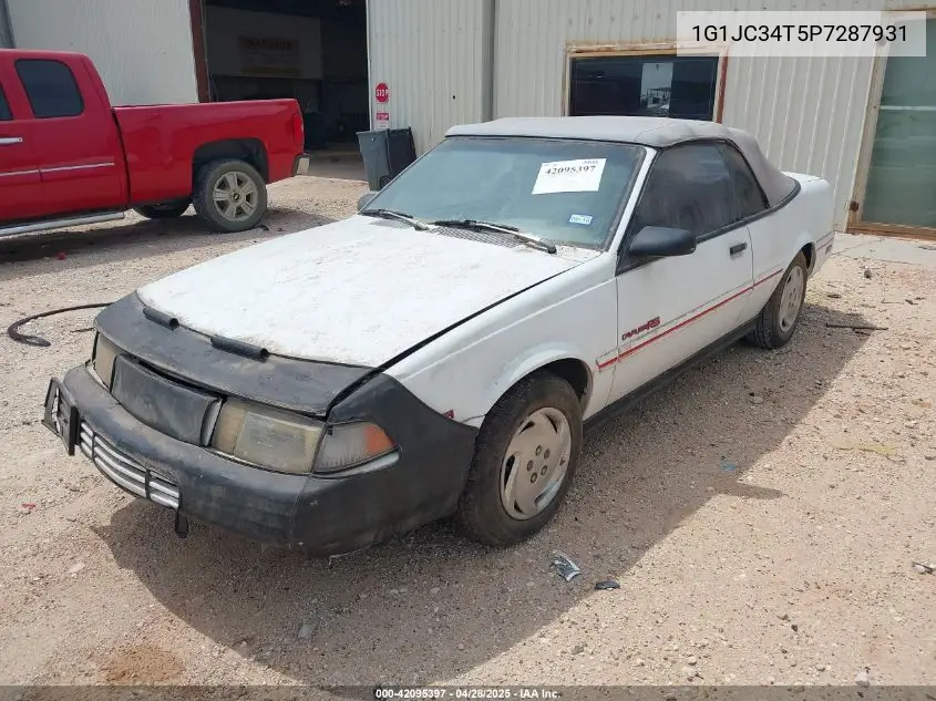 1993 Chevrolet Cavalier Rs VIN: 1G1JC34T5P7287931 Lot: 42095397