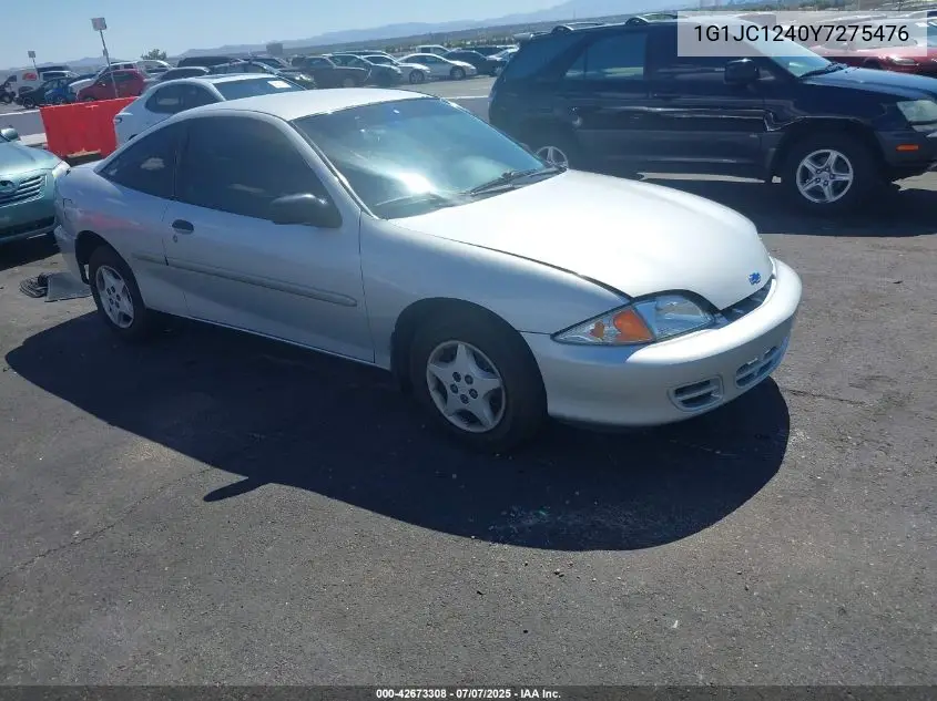 2000 Chevrolet Cavalier VIN: 1G1JC1240Y7275476 Lot: 42673308