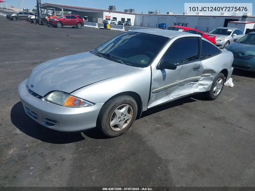 2000 Chevrolet Cavalier VIN: 1G1JC1240Y7275476 Lot: 42673308
