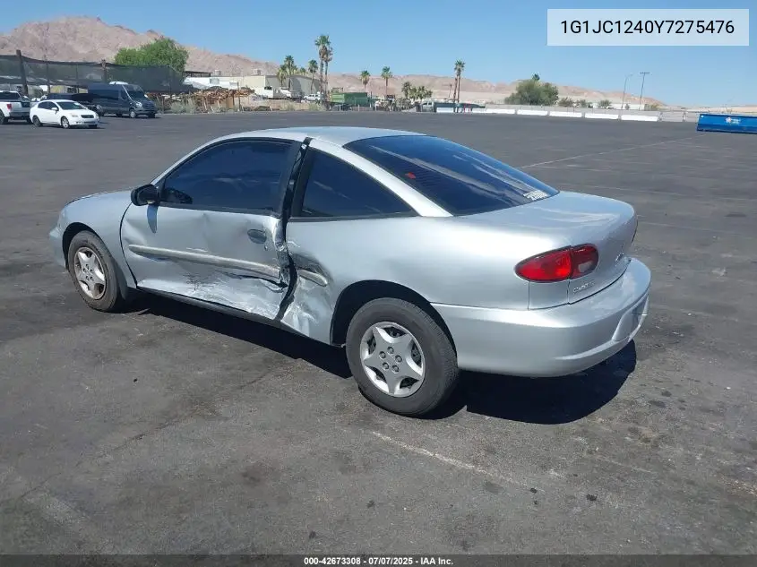 2000 Chevrolet Cavalier VIN: 1G1JC1240Y7275476 Lot: 42673308