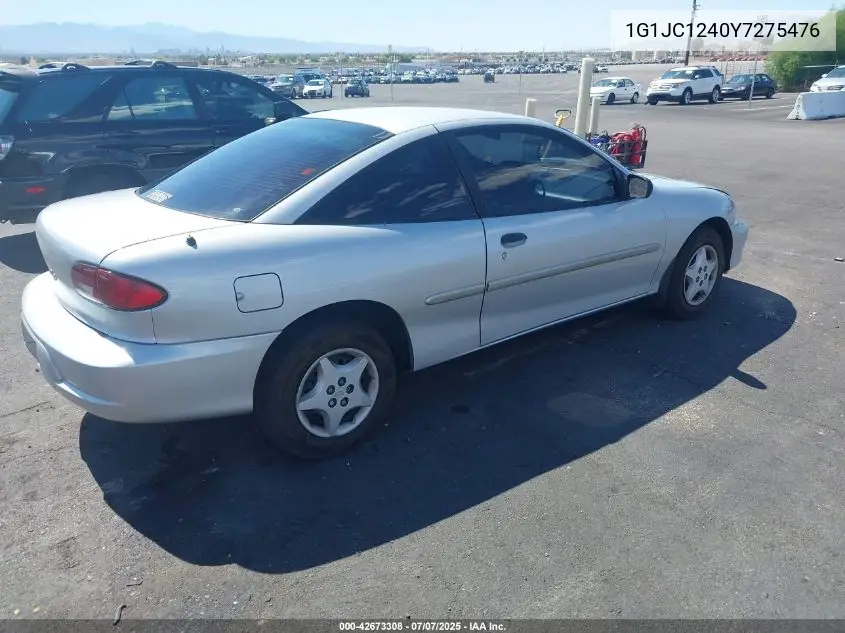 2000 Chevrolet Cavalier VIN: 1G1JC1240Y7275476 Lot: 42673308