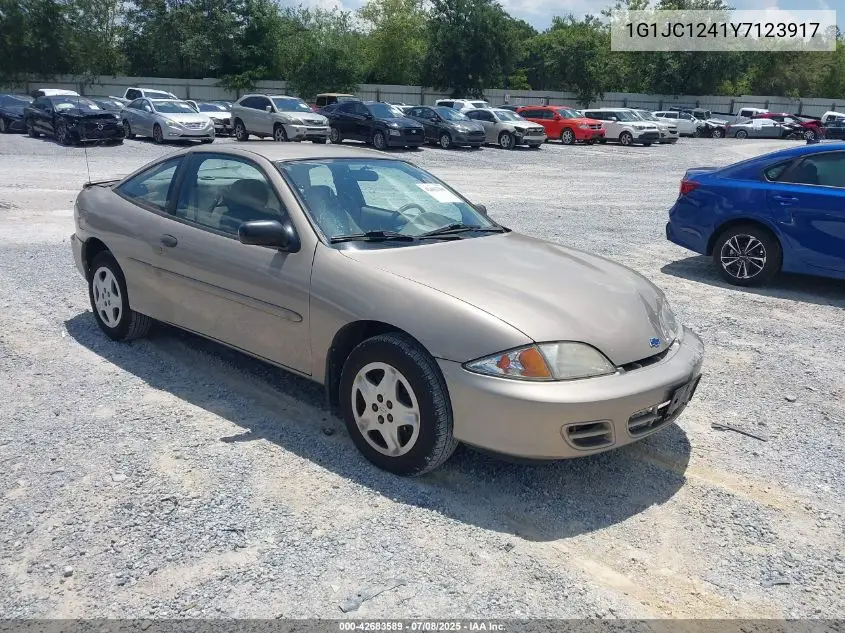 2000 Chevrolet Cavalier VIN: 1G1JC1241Y7123917 Lot: 42683589