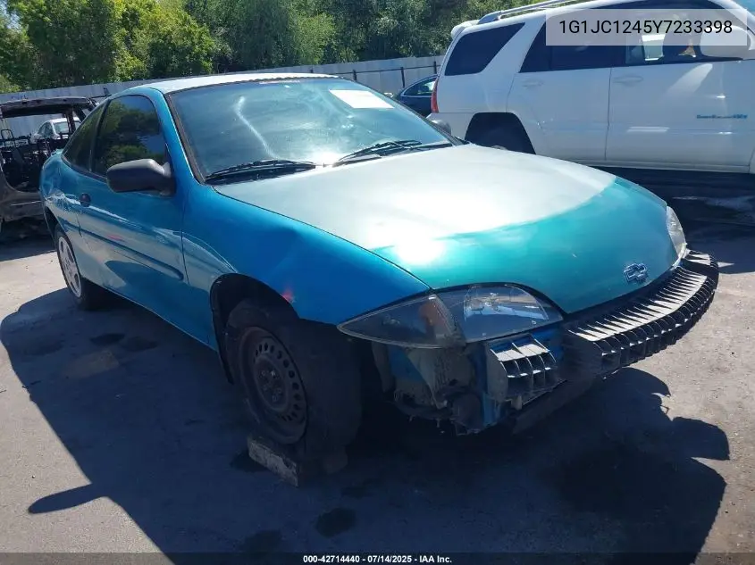 2000 Chevrolet Cavalier VIN: 1G1JC1245Y7233398 Lot: 42714440