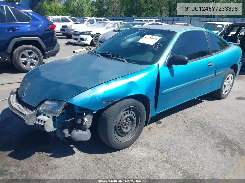 2000 Chevrolet Cavalier VIN: 1G1JC1245Y7233398 Lot: 42714440