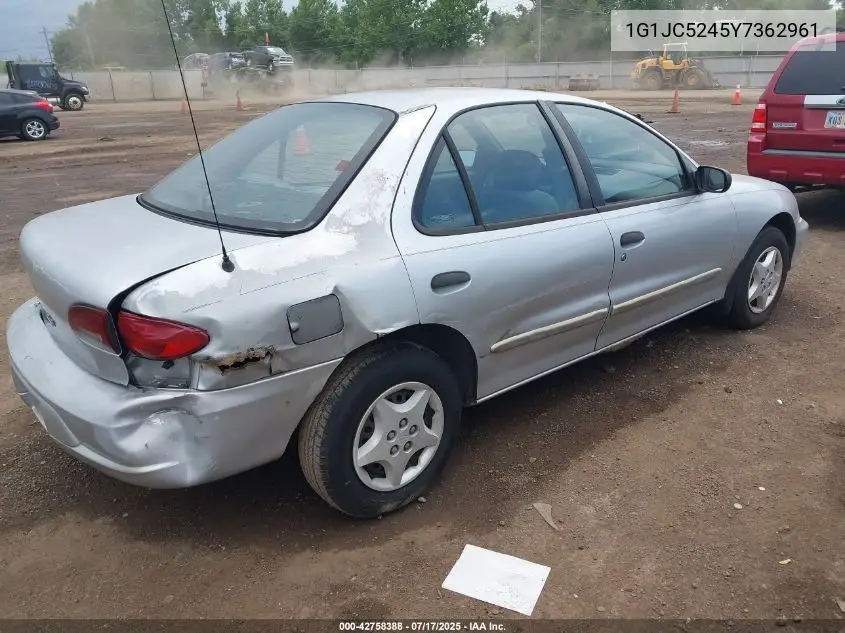 2000 Chevrolet Cavalier VIN: 1G1JC5245Y7362961 Lot: 42758388