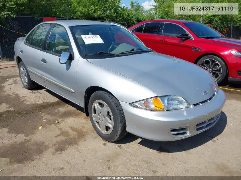 2001 Chevrolet Cavalier Ls VIN: 1G1JF524317191110 Lot: 42609150