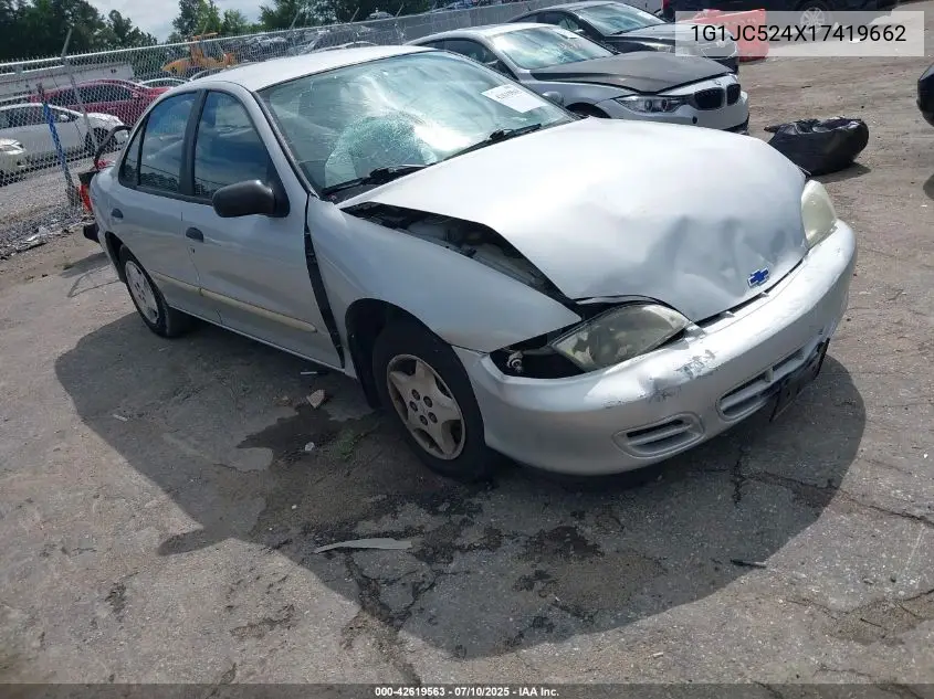 2001 Chevrolet Cavalier VIN: 1G1JC524X17419662 Lot: 42619563