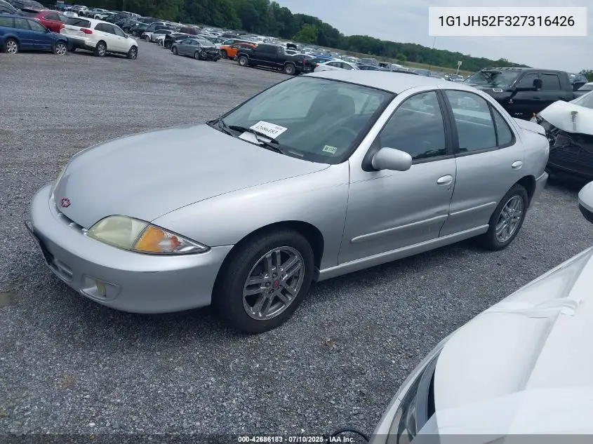 2002 Chevrolet Cavalier Z24 VIN: 1G1JH52F327316426 Lot: 42686183
