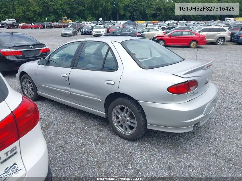 2002 Chevrolet Cavalier Z24 VIN: 1G1JH52F327316426 Lot: 42686183
