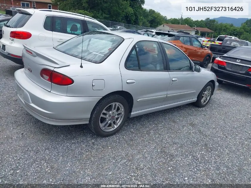 2002 Chevrolet Cavalier Z24 VIN: 1G1JH52F327316426 Lot: 42686183