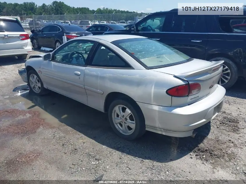 2002 Chevrolet Cavalier Z24 VIN: 1G1JH12TX27179418 Lot: 42706282