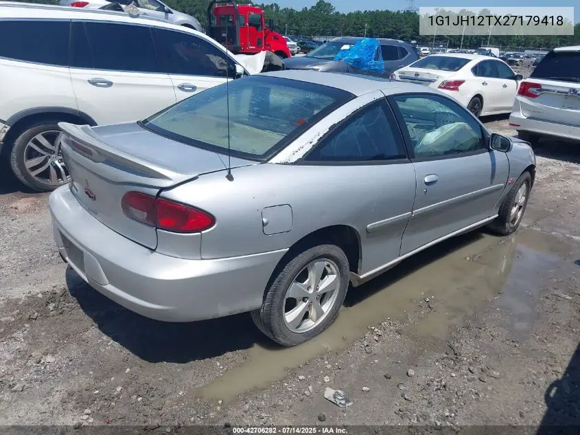 2002 Chevrolet Cavalier Z24 VIN: 1G1JH12TX27179418 Lot: 42706282