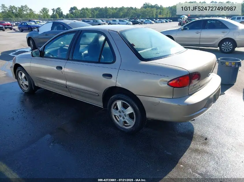 2002 Chevrolet Cavalier Ls VIN: 1G1JF524727490987 Lot: 42723661