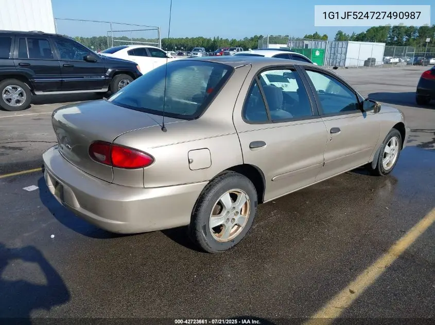 2002 Chevrolet Cavalier Ls VIN: 1G1JF524727490987 Lot: 42723661