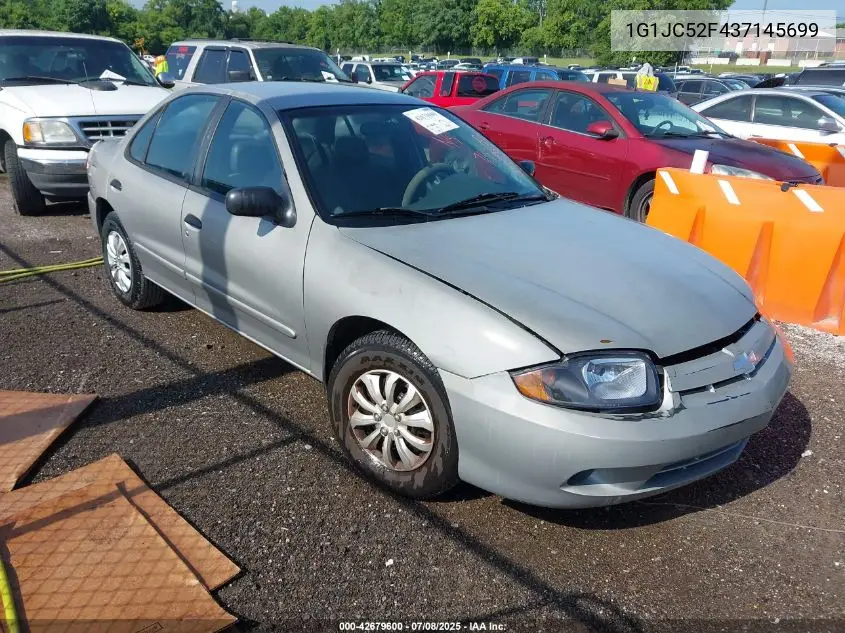 2003 Chevrolet Cavalier VIN: 1G1JC52F437145699 Lot: 42679600