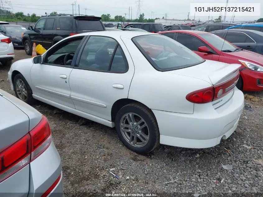 2003 Chevrolet Cavalier Ls Sport VIN: 1G1JH52F137215421 Lot: 42697324
