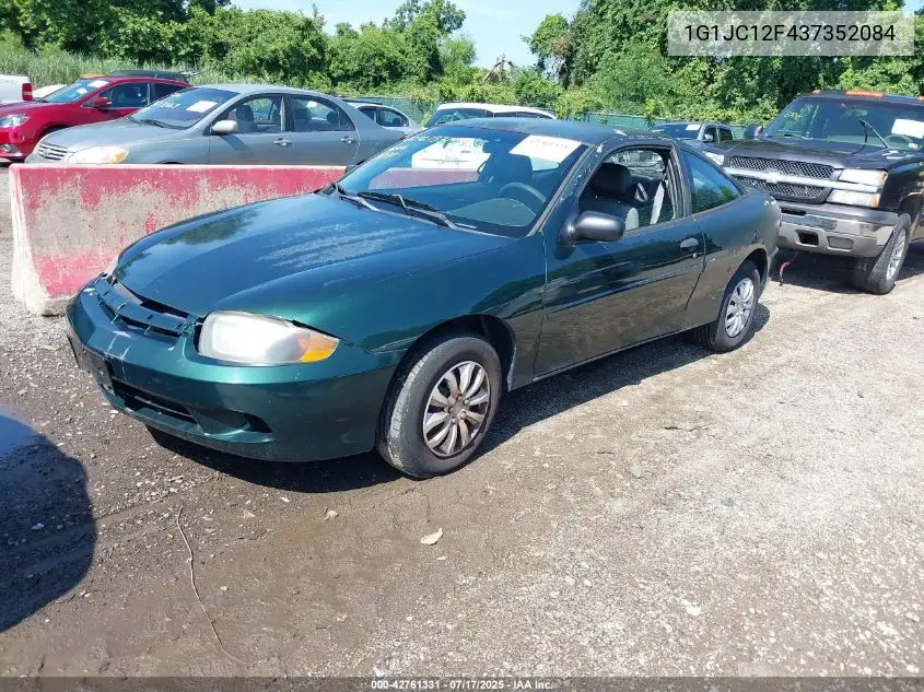 2003 Chevrolet Cavalier VIN: 1G1JC12F437352084 Lot: 42761331