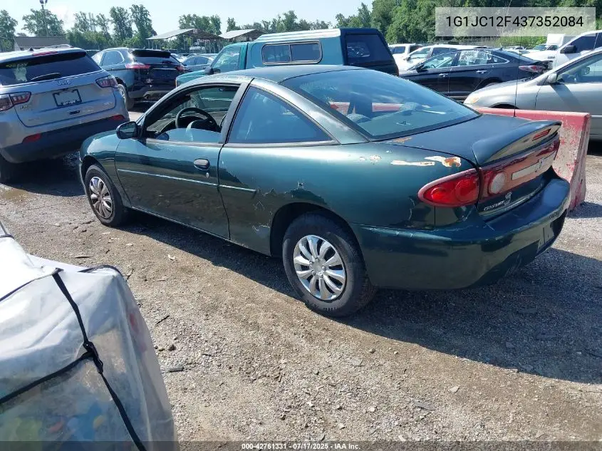 2003 Chevrolet Cavalier VIN: 1G1JC12F437352084 Lot: 42761331
