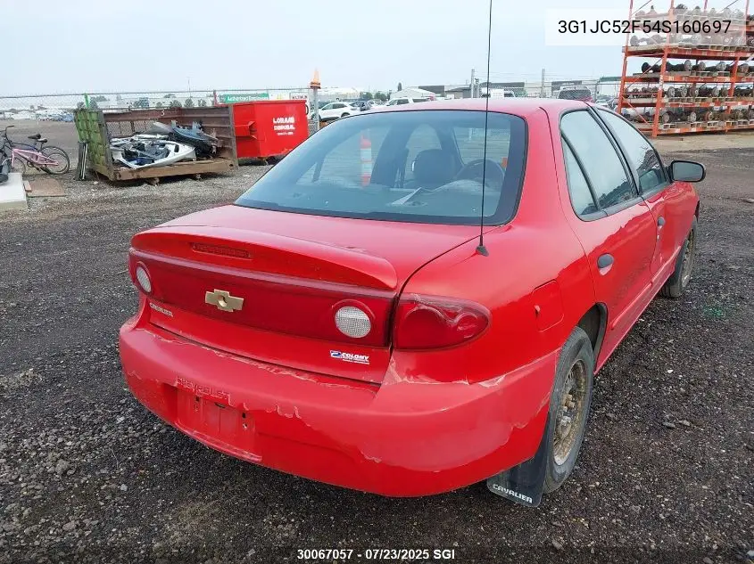 2004 Chevrolet Cavalier VIN: 3G1JC52F54S160697 Lot: 30067057