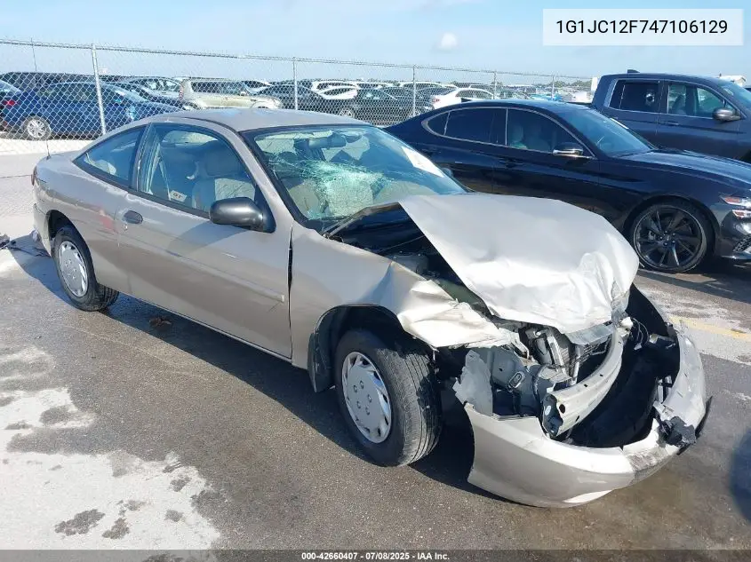 2004 Chevrolet Cavalier VIN: 1G1JC12F747106129 Lot: 42660407