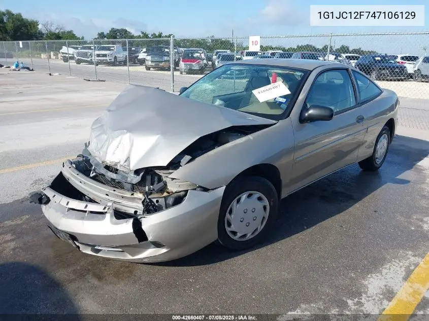 2004 Chevrolet Cavalier VIN: 1G1JC12F747106129 Lot: 42660407