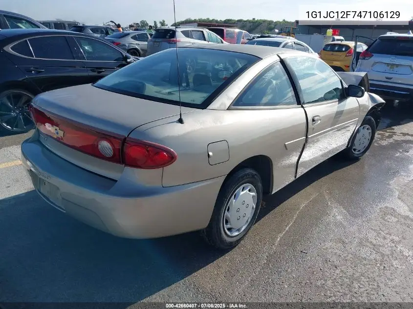 2004 Chevrolet Cavalier VIN: 1G1JC12F747106129 Lot: 42660407