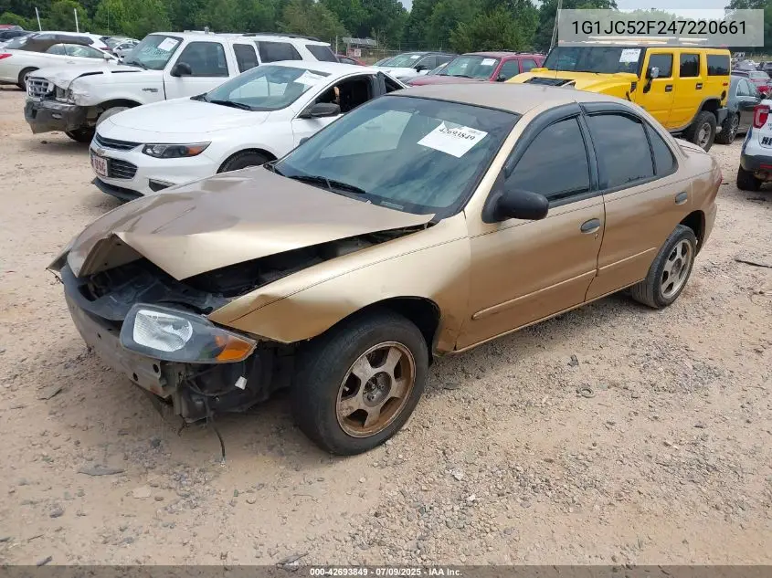 2004 Chevrolet Cavalier VIN: 1G1JC52F247220661 Lot: 42693849