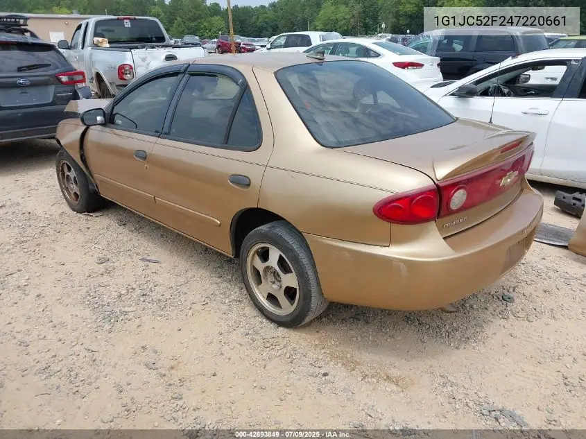 2004 Chevrolet Cavalier VIN: 1G1JC52F247220661 Lot: 42693849