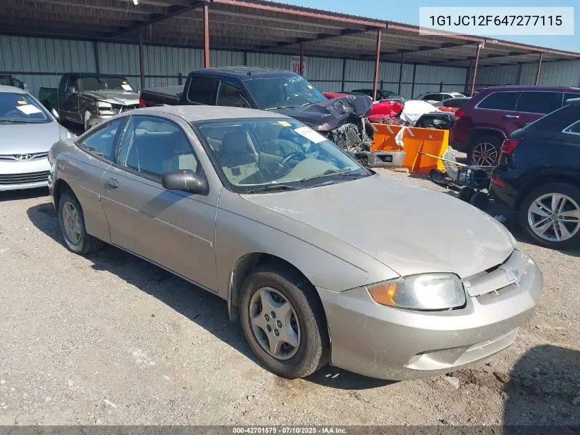 2004 Chevrolet Cavalier VIN: 1G1JC12F647277115 Lot: 42701579