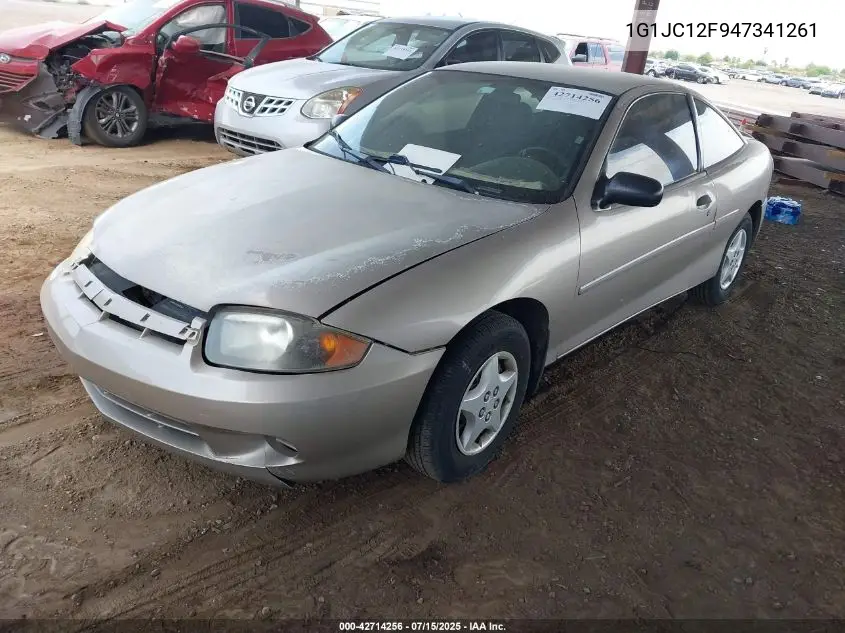 2004 Chevrolet Cavalier VIN: 1G1JC12F947341261 Lot: 42714256