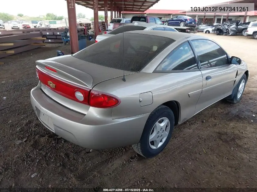 2004 Chevrolet Cavalier VIN: 1G1JC12F947341261 Lot: 42714256