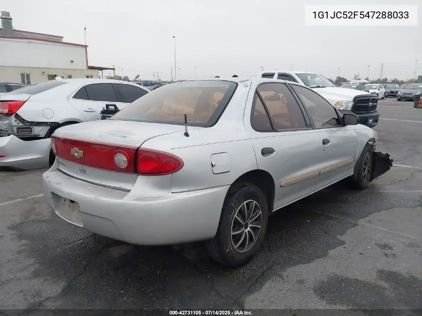 2004 Chevrolet Cavalier VIN: 1G1JC52F547288033 Lot: 42731105