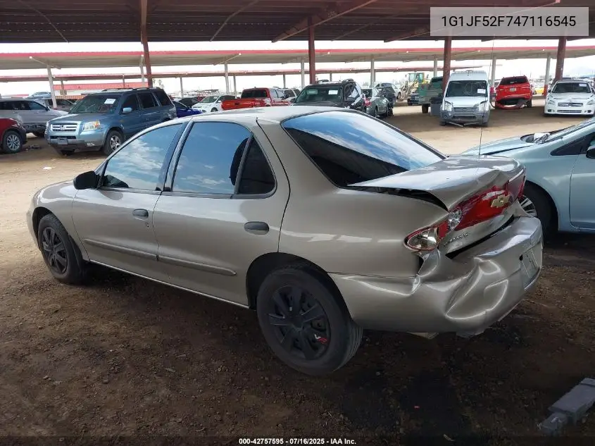 2004 Chevrolet Cavalier Ls VIN: 1G1JF52F747116545 Lot: 42757595