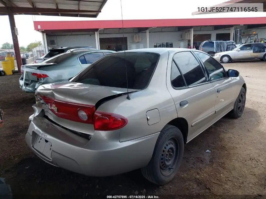 2004 Chevrolet Cavalier Ls VIN: 1G1JF52F747116545 Lot: 42757595