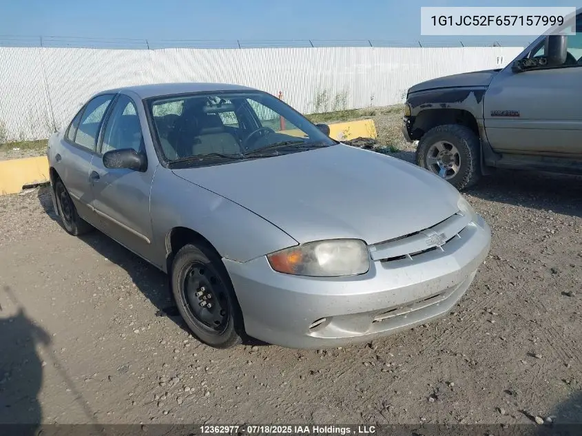 2005 Chevrolet Cavalier VIN: 1G1JC52F657157999 Lot: 12362977