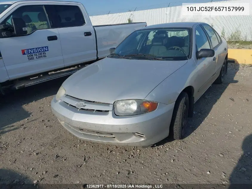 2005 Chevrolet Cavalier VIN: 1G1JC52F657157999 Lot: 12362977