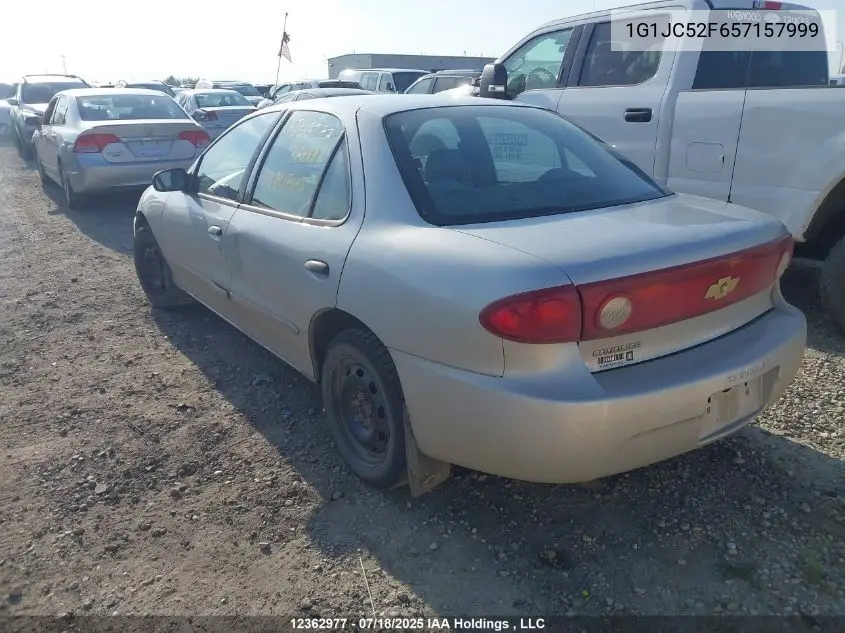 2005 Chevrolet Cavalier VIN: 1G1JC52F657157999 Lot: 12362977