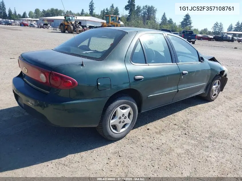 2005 Chevrolet Cavalier VIN: 1G1JC52F357108761 Lot: 42746600