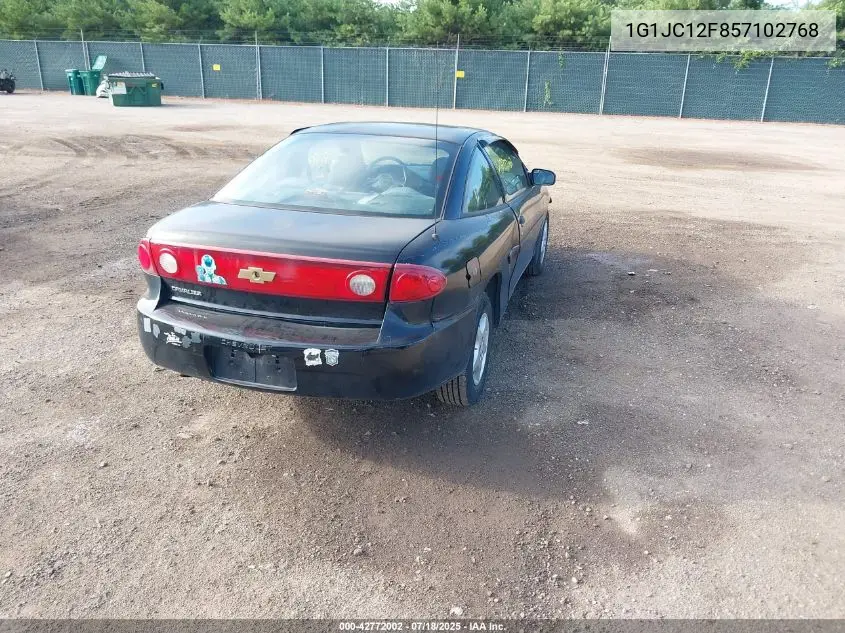 2005 Chevrolet Cavalier VIN: 1G1JC12F857102768 Lot: 42772002