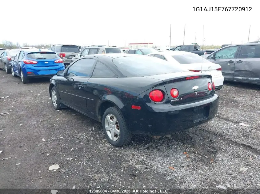 2006 Chevrolet Cobalt Ls VIN: 1G1AJ15F767720912 Lot: 12305004