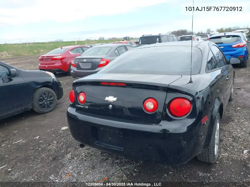 2006 Chevrolet Cobalt Ls VIN: 1G1AJ15F767720912 Lot: 12305004