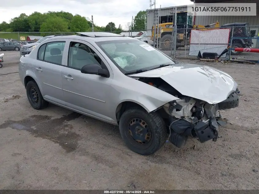 2006 Chevrolet Cobalt Ls VIN: 1G1AK55F067751911 Lot: 42272160