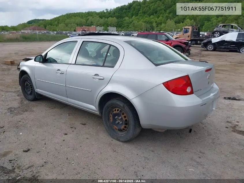 2006 Chevrolet Cobalt Ls VIN: 1G1AK55F067751911 Lot: 42272160