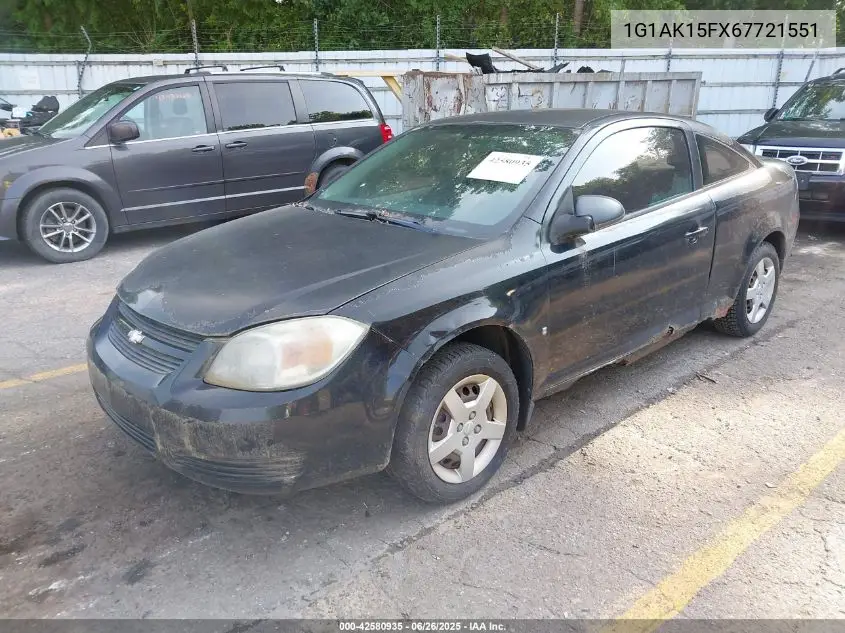 2006 Chevrolet Cobalt Ls VIN: 1G1AK15FX67721551 Lot: 42580935